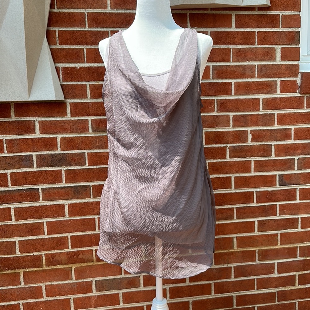 Esley Gray Racerback Tank Top Size S